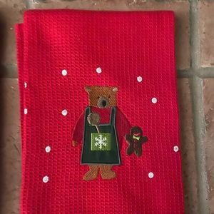 3 X New Crate & Barrel  Christmas Kitchen Towels